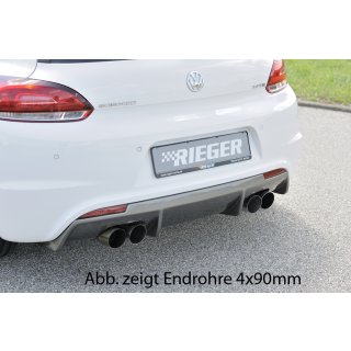 Rieger ESD, 4x76mm Typ 14,  ohne Siebrohreinsatz für VW Scirocco 3 13 2-tür. + - Rohrdurchmesser: 70mm
