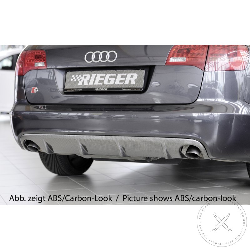 Rieger Heckeinsatz passend für Audi A6 4F Facelift orig ESD li/re Carbon-Look 