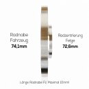10mm pro Rad SCC Adapterscheiben Nabenadapter BMW 74,1...