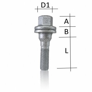 Radschraube M12x1,25 x L50 SW17 für Flachbund für Peugeot Opel Citroen Alufelge