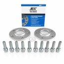 SCC Spurverbreiterung 30 mm (2×15 mm) 5×112 / 66,6 mm silber eloxiert inkl. Radschrauben für Audi A6 C8
