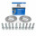 SCC Spurverbreiterung 30 mm (2×15 mm) 5×112 / 66,6 mm silber eloxiert inkl. Radschrauben für Audi A6 C8