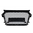Zubehör Grill für Audi A1 8X FL Wabengitter Grill PDC Schwarz