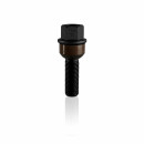 1x Radschraube Schwarz M14 x 1,5 L40 Kugel R14 2 Teilig...