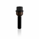 1x Radschraube Schwarz M14 x 1,5 L50 Kugel R14 2 Teilig...
