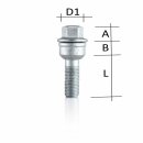 Radschraube Geomet M14 x 1,5 L37 Kugel R14 2Teilig SW17...