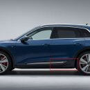 Audi E-Tron  GE GEN Türaufsatz hinten links Silber NEU