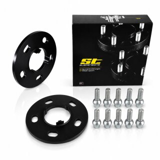 16mm 2x8mm ST Spurverbreiterung D2 für Audi LK 5x112 NLB 66,6mm + Radschrauben