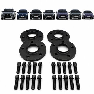 SCC Spurverbreiterung Set Schwarz + Radschrauben VA 20mm HA 30mm Cupra