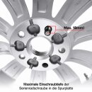40mm 2x20mm SCC Spurverbreiterung Schwarz für Nissan Lk 114,3/5 NLB 66,1