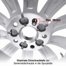 40mm 2x20mm SCC Spurverbreiterung Schwarz für Renault Lk 114,3/5 NLB 66,1