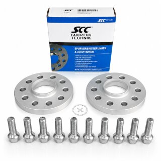 40mm 2x20mm SCC Spurverbreiterung Distanzscheiben für Audi + Radschrauben