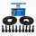 20mm 2x10mm SCC Spurverbreiterung Schwarz für Porsche LK 5 x130 + Radschrauben SW