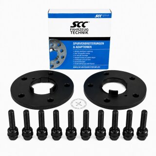 20mm 2x10mm SCC Spurverbreiterung Schwarz  Porsche LK 5 x130 + Radschrauben
